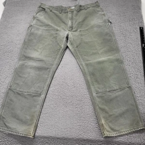 Vintage Y2K Carhartt Double Knee MOS Green Men’s 42X30.5 Workwear Hardhat Helmet - Bild 1 von 24