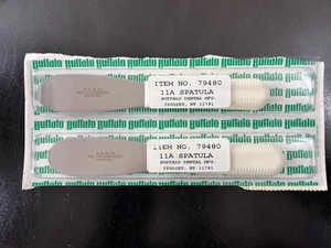 11A Espátula Buffalo Dental Co. Artículo # 79480 (juego de 2) Acero Inoxidable Nuevo - Imagen 1 de 3