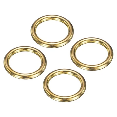 Anel O de metal, 4 peças 1,4 polegadas OD 1 polegada ID 5mm de espessura ouro sem costura - Imagem 1 de 4