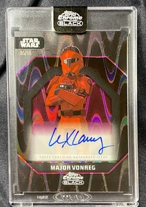 2024 Star Wars Chrome Black MAJOR VONREG Auto /10 SSP Magenta RayWave REFRACTOR - Picture 1 of 2