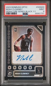 Optic Signature Series 2023 Noah Clowney negro Prizm 1/1 automático RC PSA 9 novato - Imagen 1 de 2