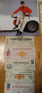 RARE 1870-80's Obsolete CHECKs+Lot Of 50 Items Stocks, Bank Coupons RETAILS $129 - Picture 1 of 23