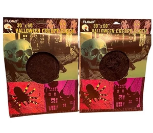 2 Packs~HALLOWEEN CREEPY DRAPE CLOTH  BLACK  30" X 60" - Picture 1 of 2