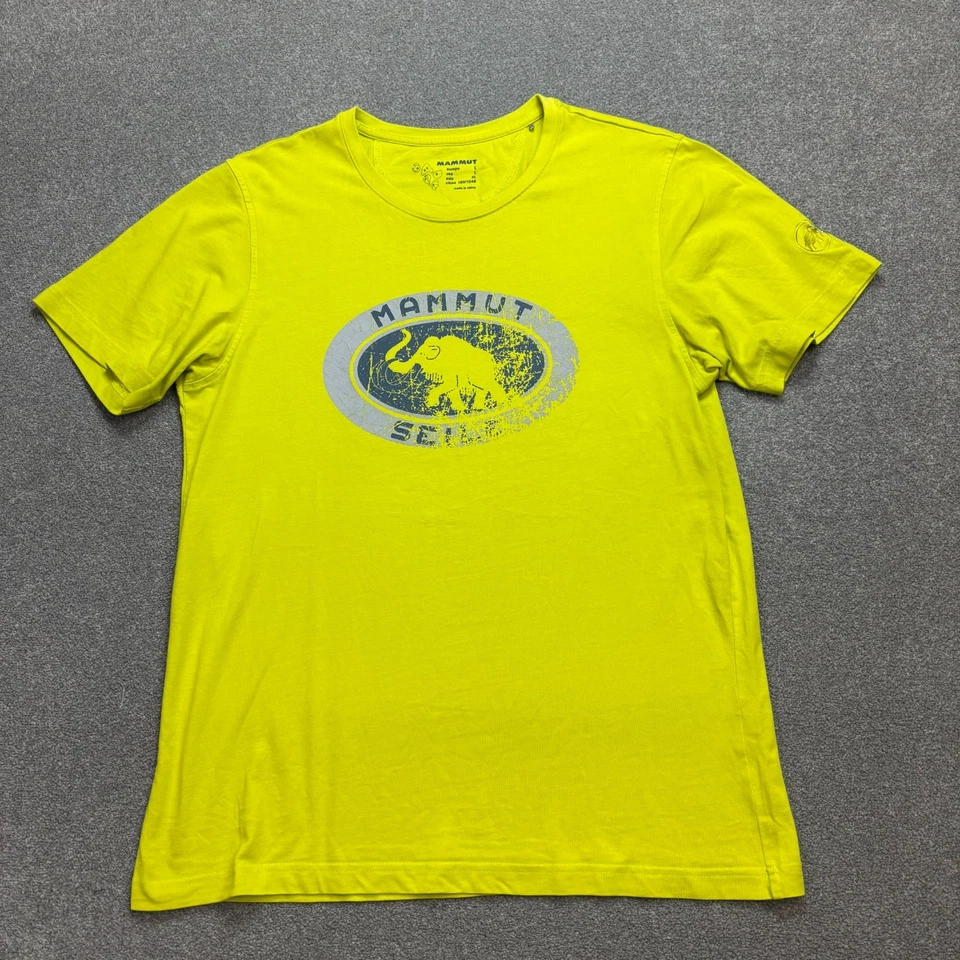 Mammut 衬衫女式大号黄色远足户外小径棉质套衫女士 — 第 1/4 张图片