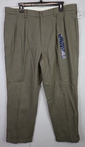 Brooks Brothers 346 Green Khaki Pants Pleated Front Size 38x30 Cotton New - Picture 1 of 10