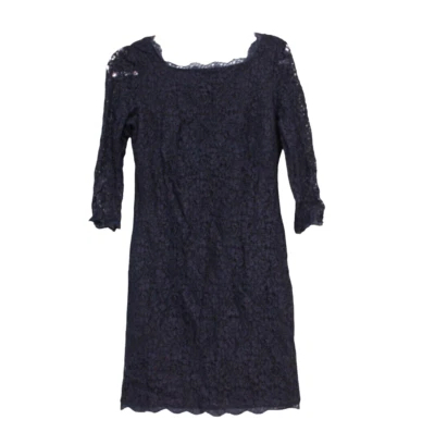 Adrianna Papell Dress Size 10 Petite Navy Lace Overlay Formal Cocktail Party - Image 1 of 4