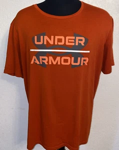 Under Armour Loose T-Shirt XXL Orange UA Train Play Gym Active Wear - Picture 1 of 11