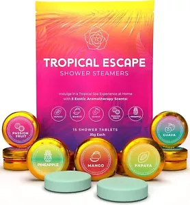Aromatherapie Duschdampfer 15er-Pack - exotische fruchtige Düfte, entspannendes Spa... - Bild 1 von 9