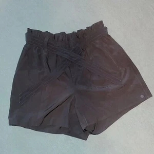 Apana Olive Green size M shorts high waisted paper bag slant pockets lightweight - Picture 1 of 10