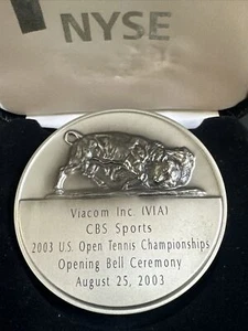 2003 US OPEN TENNIS Championship Opening Bell NYSE Medallion 3” ANDY RODDICK - Picture 1 of 9