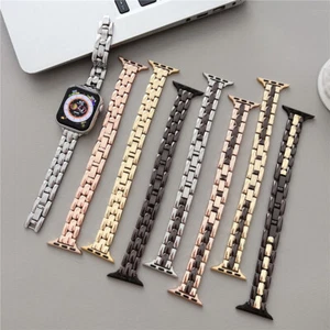 Pulsera delgada de metal estilo H para Apple Watch 11 10 9 8 7 6 SE 41/42/45/46 mm - Imagen 1 de 16