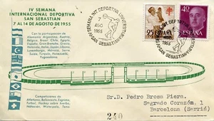 SPANIEN IV INTERNATIONALE SPORTWOCHE SAN SEBASTIAN 1955 FDC4118 - Bild 1 von 1