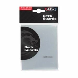 50 BCW Deck Guards Clear Anti Glare Sleeves 66mm x 91mm for Pokemon MTG Yugioh - Picture 1 of 2