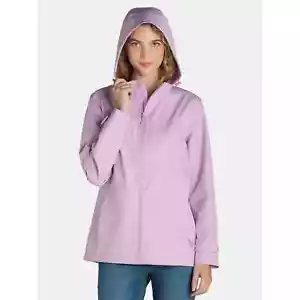 Time and Tru Women's Waterproof Rain Jacket with Hood - Picture 1 of 5