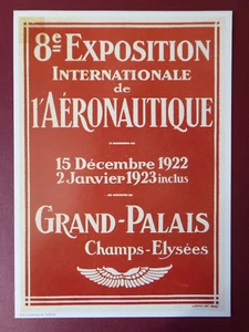 REPRODUKTION ENZYKLOPÄDIE POSTER LUFTFAHRTAUSSTELLUNG GROSSER PALAST 1922 - Bild 1 von 1