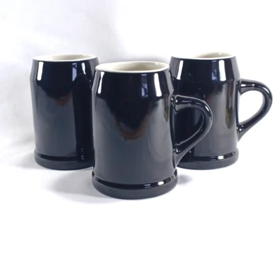 Juego de 3 tazas Hall USA Black Beer Tankard Stein #589 Foto 1 de 4