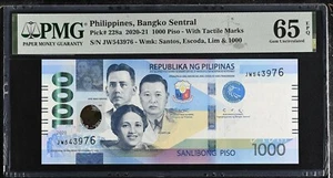 Philippines 1000 Pesos 2020 P 228 a Gem UNC PMG 65 EPQ - Picture 1 of 3
