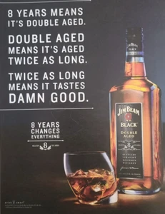 Jim Beam Black Double Aged Whiskey "It Tastes Damn Good" Ad 2010 ESPN Mag 10x12" - Picture 1 of 2