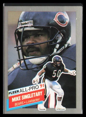 1991 Fleer Mike Singletary #22 All-Pro '91 - Image 1 of 2