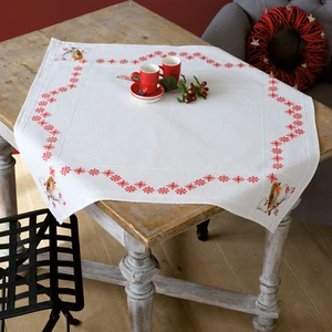 1x gezähltes Kreuzfadenstich-Set Tischdecke Rotkehlchen Nähen Handwerk Werkzeug Hobby UK - Bild 1 von 1