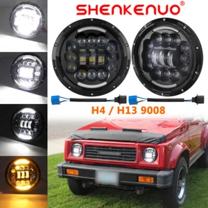 Faro LED redondo de 7 pulgadas para Suzuki Samurai 1985-1995 Hi Lo DRL bombilla de señal C04 - Imagen 1 de 19