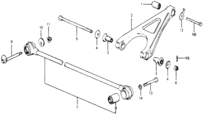  Rod assembly Rear Radius Honda Accord 1976 to 78  52370-671-000  Number 7 & 8   - Image 1 of 3