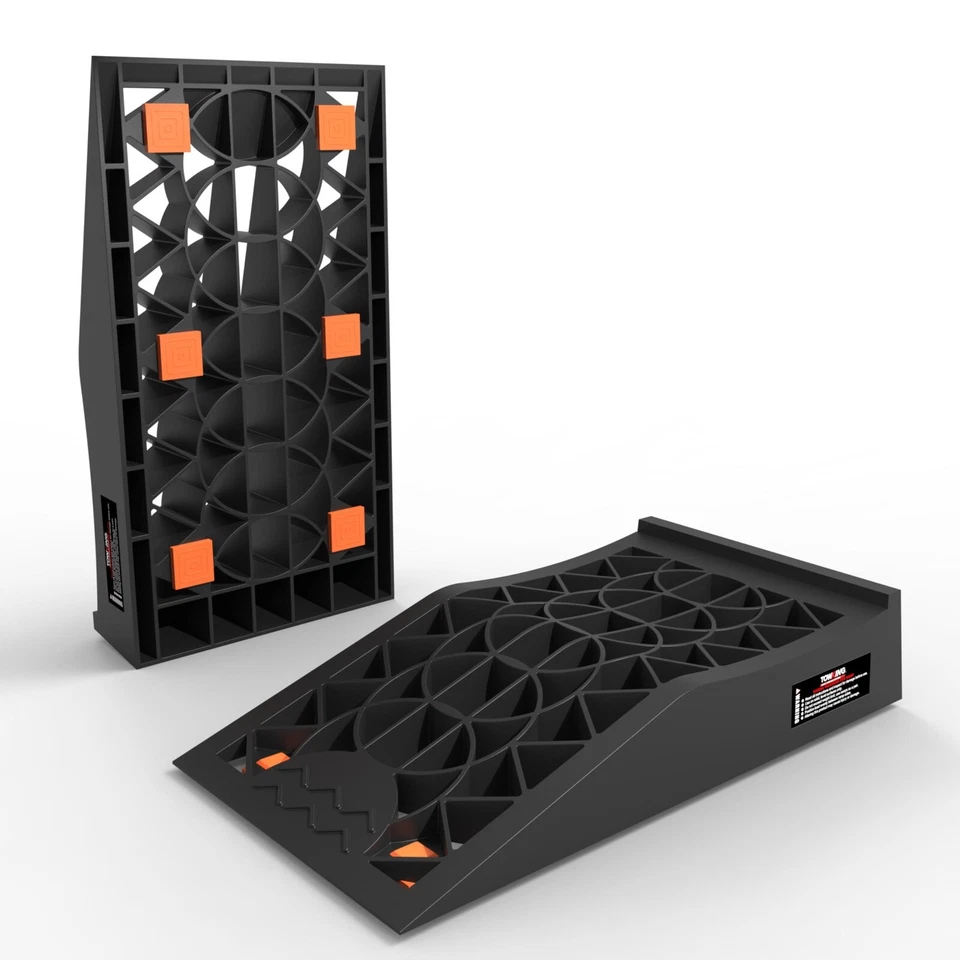 2 pcs Car Ramps for Oil Changes and Lift, Portable Low Profile Anti-slip Ramps - Image 1 of 1