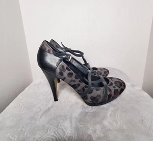 Nine West Kalbshaar Leopardenmuster Heels Größe 7 - Bild 1 von 9