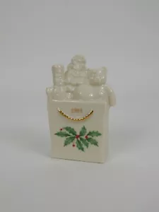Lenox Holly Berry 1995 Adorno de Navidad Regalo Bolsa de Juguetes Soldado Oso Bola - Imagen 1 de 6