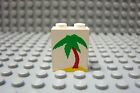 Lego White Panel Slope  2 X 2 With Palm Tree On Island Pattern Beach Ocean