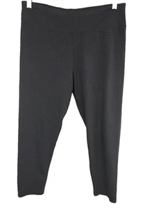 J Crew Women's LARGE Cropped Leggings Black Style AJ702 - Picture 1 of 8