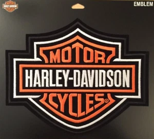 Harley-Davidson® Bar and Shield Med Classic Orange schwarz & weiß EMB302383 USA - Bild 1 von 3