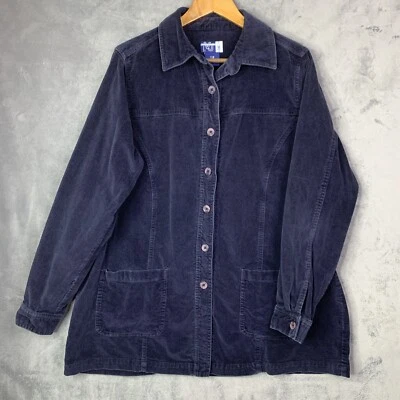 Jaqueta Venezia Jeans Veludo Feminina Tamanho 14/16 Azul Shacket Outdoor Casual - Imagem 1 de 4