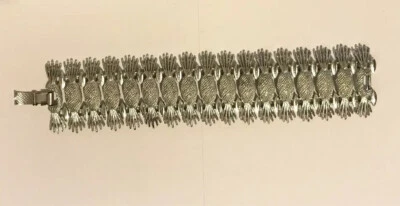 Винтажный серебристый браслет с ананасом Sarah Coventry - Изображение 1 из 4