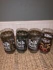 Lot of 4 Coca Cola Glasses-Coke-VINTAGE TIFFANY STYLE  Jack in the Box Hibiscus