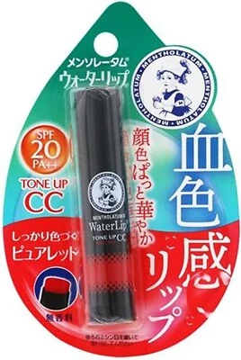 Afinación de labios con agua Mentolatum CC color rojo puro SPF20 PA++ 4,5 g sin perfume Foto 1 de 3