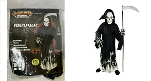 new Kids REAPER sz M (8-10y) Glow in The Dark Deluxe HALLOWEEN Costume skeleton - Picture 1 of 6