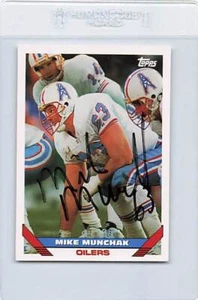 1993 Topps #338 Mike Munchak Oilers Signed Auto *K7420 - Picture 1 of 2