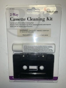 (FB) Radioshack 2 Way Cassette Cleaning Kit Free US Shipping NIP - Picture 1 of 2