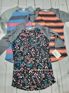 Lot of (3) LuLaRoe Randy 3/4 Sleeve Tops, Size XS (Geometric NWT Clearance) - Picture 1 of 4