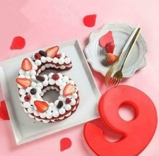 10' grandi Stampo in Silicone Numero Jumbo CAKE PAN stampo Compleanno 1 2 3 4 5 6 7 8 9