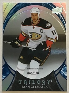 2015-16 RYAN GETZLAF UD TRILOGY CAREER POINTS SP #1 DUCKS #645/678