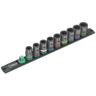 Wera 05005490001 Socket Rail C Impaktor 1 Socket Set 1/2" Drive, 9 Pcs - Image 1 of 4