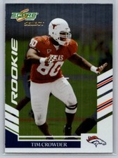 2007 Score Select Rookie RC #306 Tim Crowder Denver Broncos Football Card