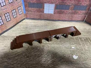 Muelle de carga a escala O para carga de carga - Dos secciones de 3,5 pulgadas x 1 pulgada con peldaños - Imagen 1 de 5