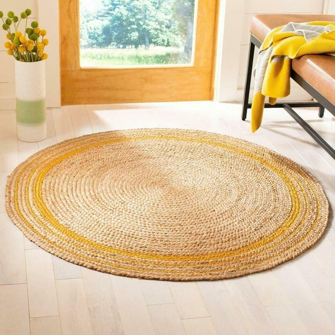 Jute Yellow Rugs & Carpets for sale | eBay 