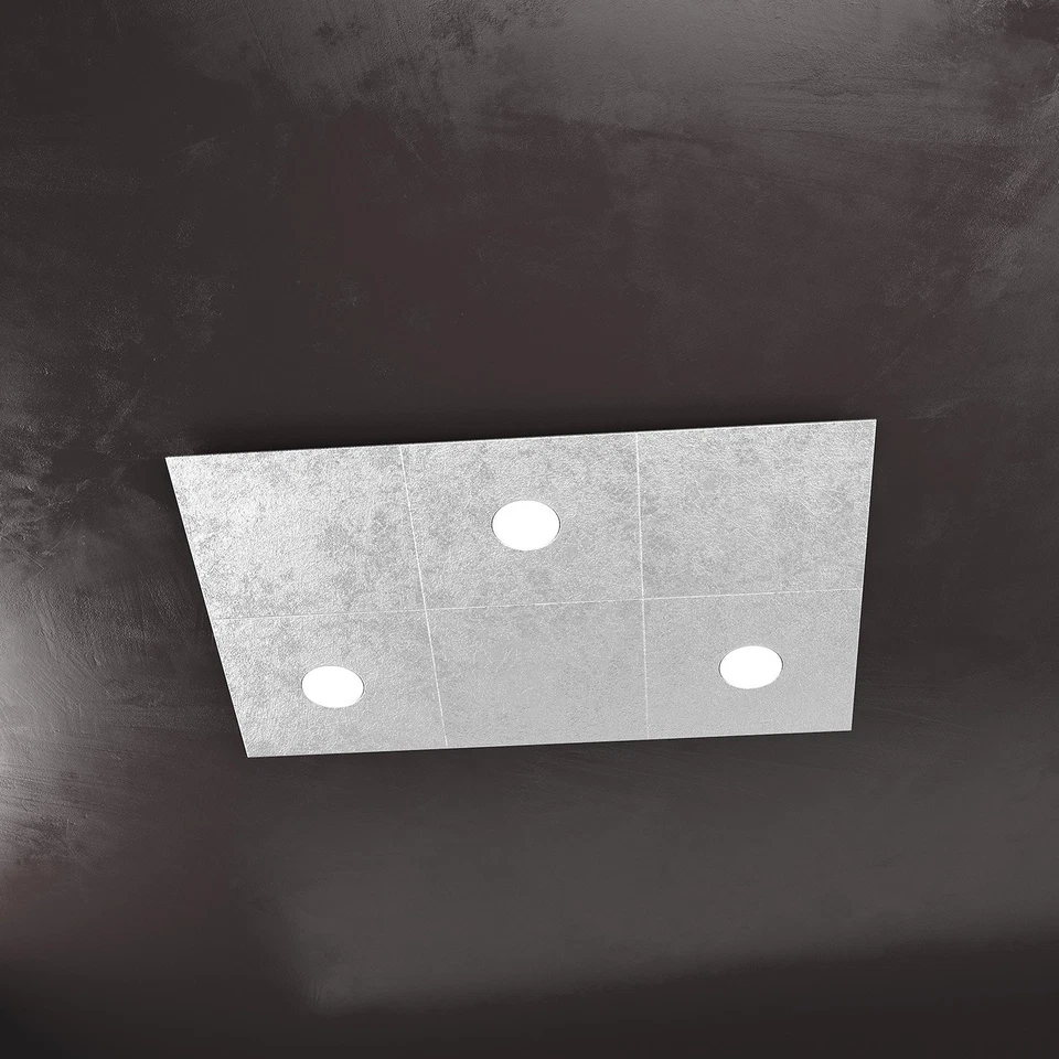 Applique Moderna 6 Moduli Eccentric Metallo Foglia Argento 3 Luci Gx53 - Immagine 1 di 1