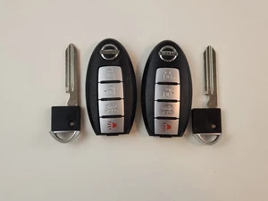 ORIGINAL LOT OF 2 NISSAN MAXIMA ALTIMA 07-14 OEM SMART KEY LESS REMOTE FOB UNCUT - Picture 1 of 21