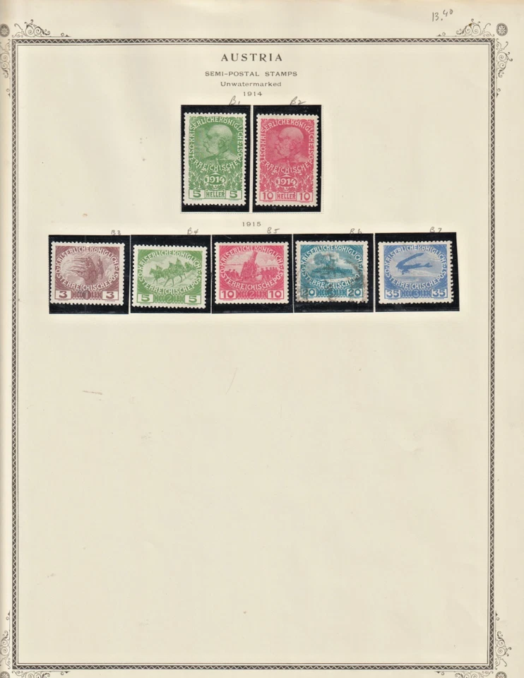 Áustria 1914 - 1949 Back of the Book Collection 300+ Não Usado, Gato Usado $ 190,00 - Imagem 1 de 4