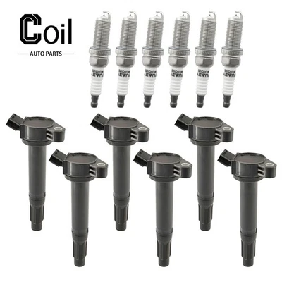 6pcs Ignition Coil and Spark Plug For IS350 Lexus V6 3.5L 2006-2017 UF487 - Image 1 of 4
